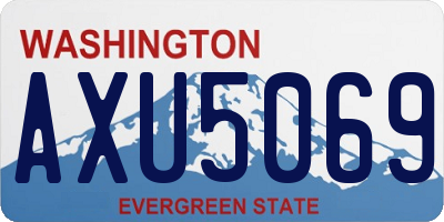 WA license plate AXU5069