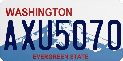 WA license plate AXU5070