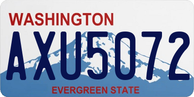 WA license plate AXU5072