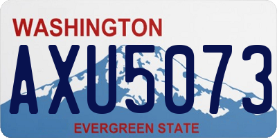 WA license plate AXU5073
