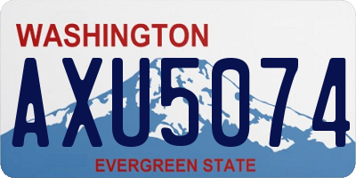 WA license plate AXU5074