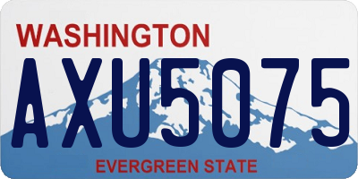 WA license plate AXU5075
