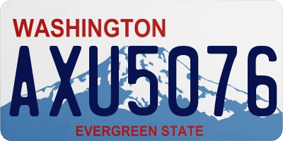 WA license plate AXU5076