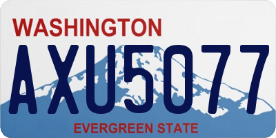 WA license plate AXU5077