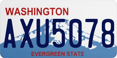 WA license plate AXU5078