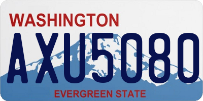 WA license plate AXU5080