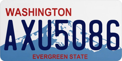 WA license plate AXU5086