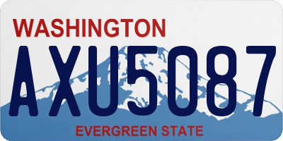 WA license plate AXU5087