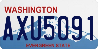 WA license plate AXU5091