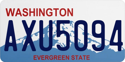WA license plate AXU5094