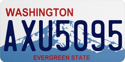 WA license plate AXU5095