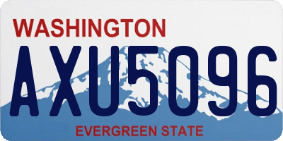 WA license plate AXU5096