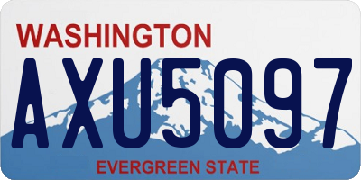 WA license plate AXU5097