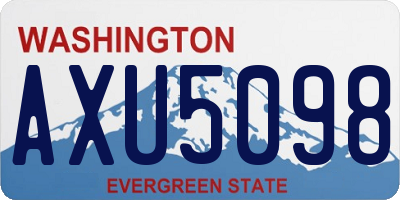 WA license plate AXU5098