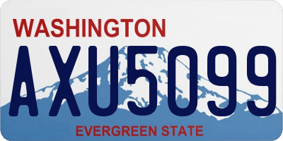 WA license plate AXU5099