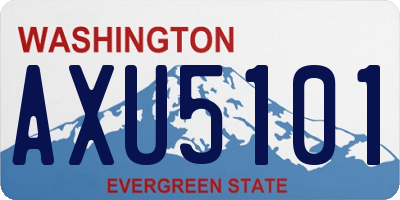 WA license plate AXU5101