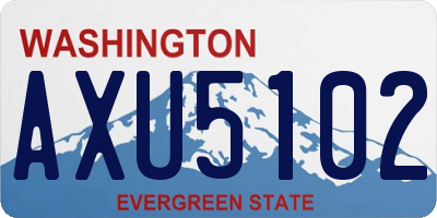 WA license plate AXU5102