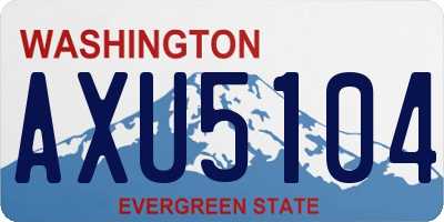 WA license plate AXU5104