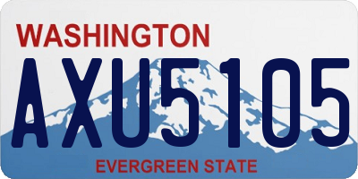WA license plate AXU5105