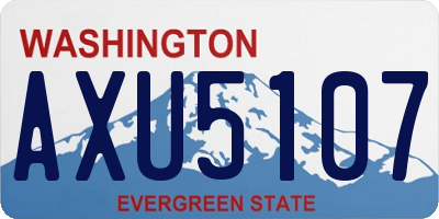 WA license plate AXU5107