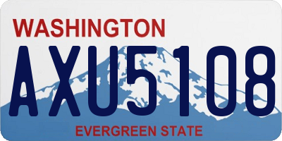 WA license plate AXU5108