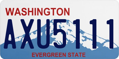 WA license plate AXU5111
