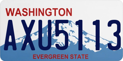 WA license plate AXU5113