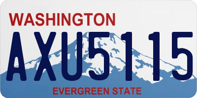 WA license plate AXU5115