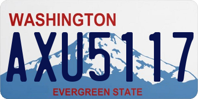 WA license plate AXU5117