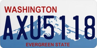 WA license plate AXU5118