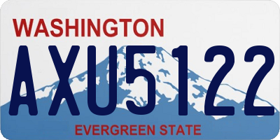 WA license plate AXU5122