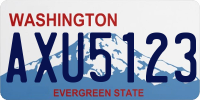 WA license plate AXU5123