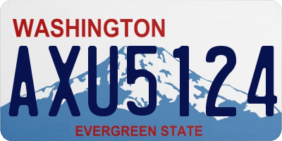 WA license plate AXU5124