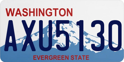 WA license plate AXU5130