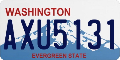 WA license plate AXU5131