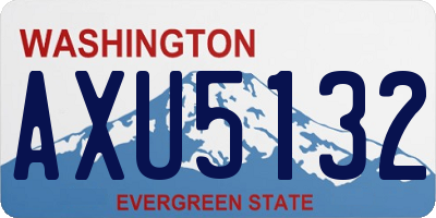 WA license plate AXU5132