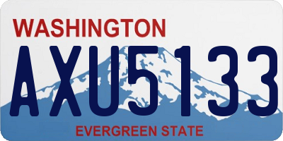 WA license plate AXU5133