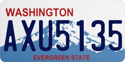 WA license plate AXU5135