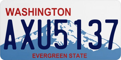 WA license plate AXU5137