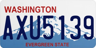 WA license plate AXU5139