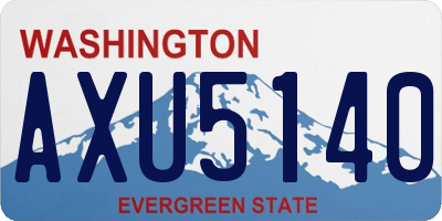 WA license plate AXU5140