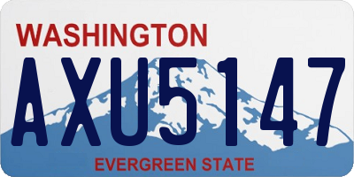 WA license plate AXU5147