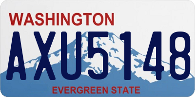 WA license plate AXU5148
