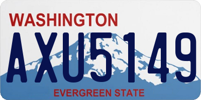 WA license plate AXU5149