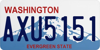 WA license plate AXU5151