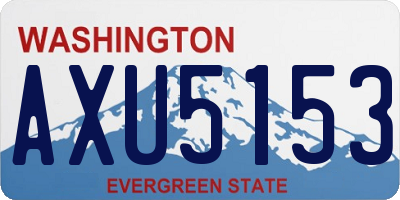 WA license plate AXU5153