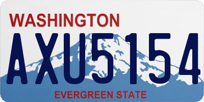 WA license plate AXU5154