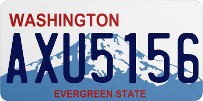 WA license plate AXU5156