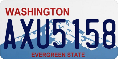 WA license plate AXU5158
