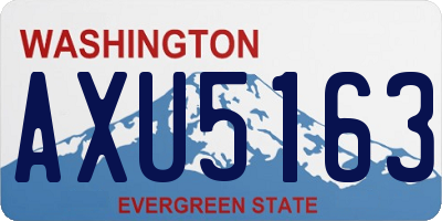 WA license plate AXU5163
